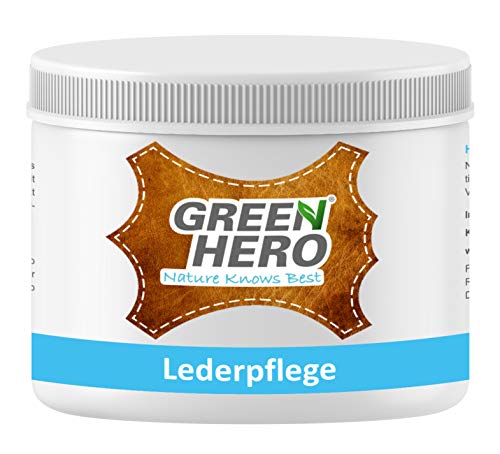 Green Hero Piel Cuidado, 500 ML, Bálsamo con Cera de Abeja Bálsamo para Piel Lisa, Piel, Auto, Guantes, sofá, Bolsillos y Muebles