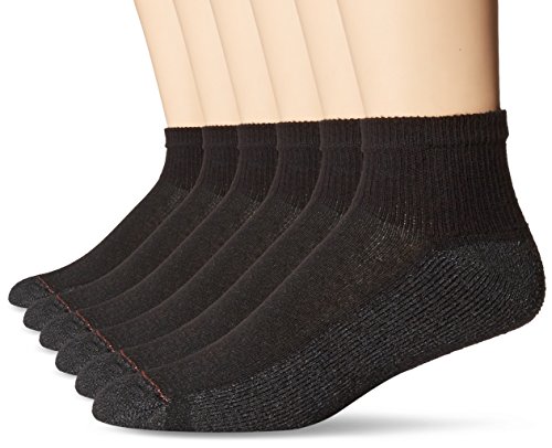 Hanes Mens ComfortBlend® Ankle Socks 6-Pack (911/6) -BLACK -10-13 -6PK
