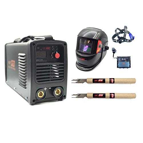 HERPRO Soldador Inverter MMA 200, 200 amperios al 60%, Hot Start, Arc Force, Anti Stick, Valido para Generador, Hasta Electrodo de 4.00mm. PANTALLA DE SOLDAR AUTOMATICA Y ELECTRODOS INCLUIDOS HERPRO Soldador Inverter MMA 200, 200 amperios al 60%, Hot Start, Arc Force, Anti Stick, Valido para Generador, Hasta Electrodo de 4.00mm. PANTALLA DE SOLDAR AUTOMATICA Y ELECTRODOS INCLUIDOS