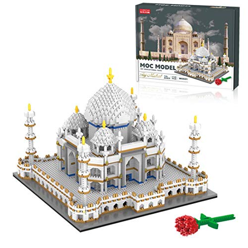 HZYM Architecture Taj Mahal bloques de construcción, 4146 piezas Nano Micro Bloques famosos Landmark Modular Street View Series Set de construcción, no compatible con otras marcas