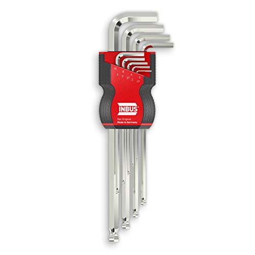 INBUS® 70167 Set de llaves hexagonales 9pz, 1.5–10mm, con Cabezal de Bola — Made in Germany INBUS® 70167 Set de llaves hexagonales 9pz, 1.5–10mm, con Cabezal de Bola — Made in Germany