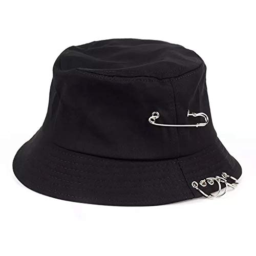 iSpchen Gorra de Pesca Plegable con Anillos, Sombrero de Cubo con Anillo de Hierro Unisex Fresco, Protector Solar de Moda de Verano y Otoño, Sombrero de Pesca de Color Sólido iSpchen Gorra de Pesca Plegable con Anillos, Sombrero de Cubo con Anillo de Hierro Unisex Fresco, Protector Solar de Moda de Verano y Otoño, Sombrero de Pesca de Color Sólido