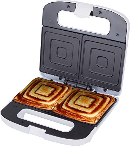 Jata SW219 Sandwichera para 2 Sándwiches XXL con Placas Antiadherentes Libre de PFOA Sellado Perfecto Almacenaje Vertical Tostado Rápido y Uniforme