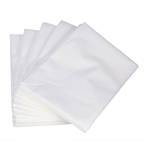 Juego de 10 sábanas de fibra de lavado (175 x 75 cm, no tejidas, impermeables, antiaceite, para tumbonas de tratamiento/camillas de masaje), color blanco