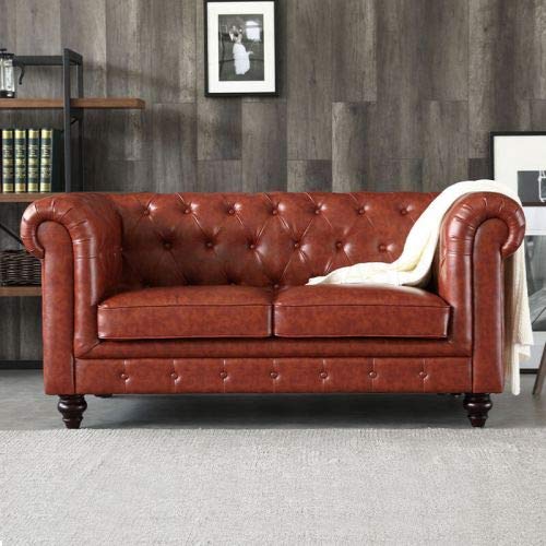 JVmoebel Sofá de 2 plazas de piel con diseño Chesterfield. JVmoebel Sofá de 2 plazas de piel con diseño Chesterfield.