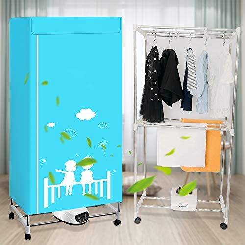 KKTECT Secadora De Ropa Con Calefacción, 1300w-33lb De Capacidad, Luz Azul, Ión Negativo, Plegable, Automática, Secadora De Ropa, Secadora De Aire Para Armario Plegable, Con Control Remoto KKTECT Secadora De Ropa Con Calefacción, 1300w-33lb De Capacidad, Luz Azul, Ión Negativo, Plegable, Automática, Secadora De Ropa, Secadora De Aire Para Armario Plegable, Con Control Remoto