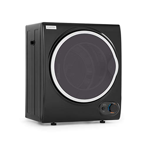 Klarstein Jet Set 2500 - Secadora de ropa, Carga frontal, Potencia 850 W, Independiente, EEC C, 2,5 kg, Resistencia de PTC, Calor hasta 60 °C, Programable de 20 a 200 minutos, Compacta, Negro Klarstein Jet Set 2500 - Secadora de ropa, Carga frontal, Potencia 850 W, Independiente, EEC C, 2,5 kg, Resistencia de PTC, Calor hasta 60 °C, Programable de 20 a 200 minutos, Compacta, Negro