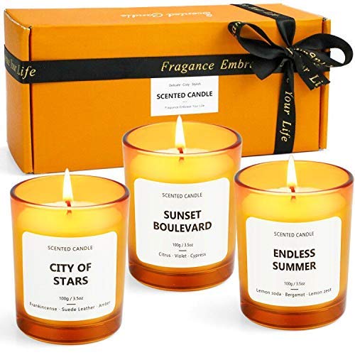 LA BELLEFÉE Velas Perfumadas 100% Cera de Soja Natural Decorativas Regalo para Aromáticas Aroma Set de Vela Aliviar el Estrés y Relajación con Aromaterapia(3*70g ) LA BELLEFÉE Velas Perfumadas 100% Cera de Soja Natural Decorativas Regalo para Aromáticas Aroma Set de Vela Aliviar el Estrés y Relajación con Aromaterapia(3*70g )