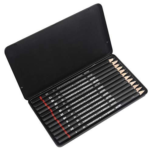 Lápices de Dibujo Artístico Profesional y Boceto 12 Pcs con Caja de Hojalata Gratis Material de Dibujo con Lapices Grafito Lápiz de Arte para Artista Principiante Estudiante Niños y Adultos (8B-2H) Lápices de Dibujo Artístico Profesional y Boceto 12 Pcs con Caja de Hojalata Gratis Material de Dibujo con Lapices Grafito Lápiz de Arte para Artista Principiante Estudiante Niños y Adultos (8B-2H)