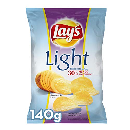 Lay's Light - Patatas Fritas con 30% menos de grasa, 140 gr