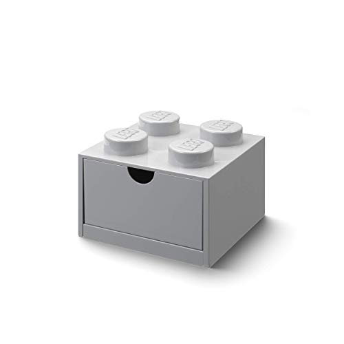 LEGO-Tavitoys, Desk Brick Drawer 4 Gris Juguetes para apilar y encajar 40201740 , color/modelo surtido