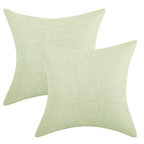 Lewondr Fine Linen Throw Pillow Case, Set of 2 Square Soft Woven Fine Throw Pillow Cover Sham Sofa Cushion Decoration Solid Color Pillowcase 18 x 18 Inch - Platinum Lewondr Fine Linen Throw Pillow Case, Set of 2 Square Soft Woven Fine Throw Pillow Cover Sham Sofa Cushion Decoration Solid Color Pillowcase 18 x 18 Inch - Platinum