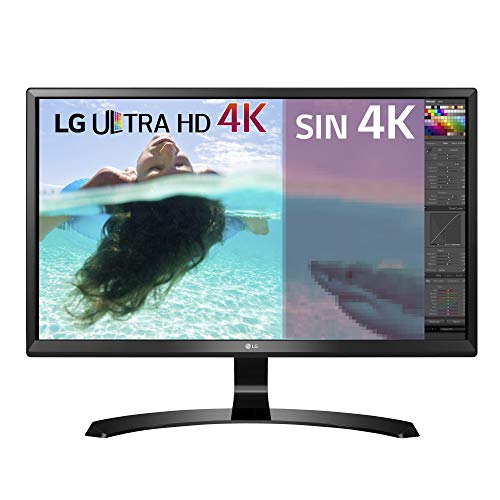 LG 24UD58-B - Monitor Serie 4K de 61 cm (24 pulgadas, 4K Ultra HD, IPS, 3840x2160 pixeles, 5 ms, 16:9, 250 cd/m2, FreeSync,) Color Negro