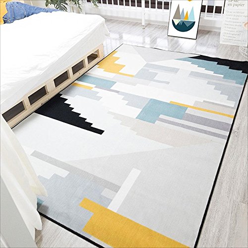 Lily Alfombras geométricas Minimalistas nórdicas, alfombras rectangulares claras, Cojines de sofá de la Sala de Estar Cojines de Mesa de café, alfombras de cabecera de Dormitorio, 140 * 200 cm