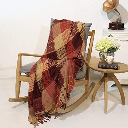 LMDY Decoración del hogar Primavera y otoño Manta de sofá de Rayas Retro Chenille Senior G Marrón Marrón 150cm * 190cm LMDY Decoración del hogar Primavera y otoño Manta de sofá de Rayas Retro Chenille Senior G Marrón Marrón 150cm * 190cm