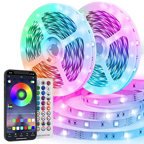 Luces LED RGB 20M, TVLIVE Tiras led SMD 5050 600 LEDs, Luces led Habitación 3 Modos de Controlar Sincronización Musical Tira de luz led Tira led de Colores Para Decoración Bar Dormitorio Salón TV Luces LED RGB 20M, TVLIVE Tiras led SMD 5050 600 LEDs, Luces led Habitación 3 Modos de Controlar Sincronización Musical Tira de luz led Tira led de Colores Para Decoración Bar Dormitorio Salón TV