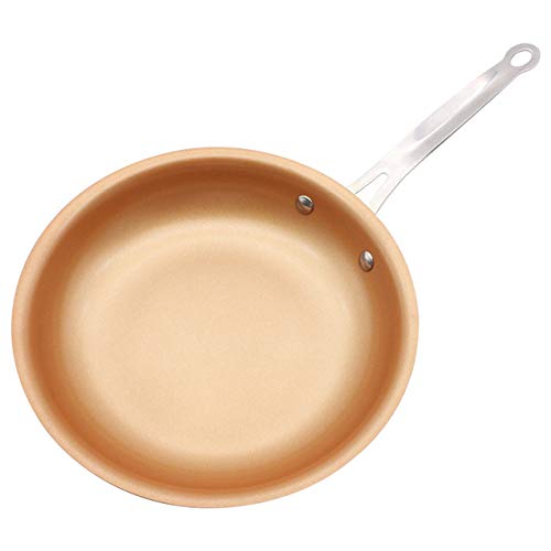 LYYZHK Sartén,Non-Stick Copper Frying Pan No Fumes with Ceramic Coating and Induction Cooking,Oven & Dishwasher Safe 12 Inches,12inch