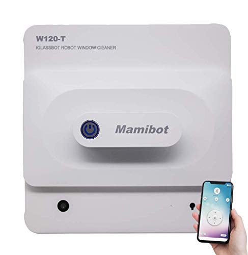 Mamibot W120-T Limpiador robótico de Ventanas Robot automático Limpieza de Cristales con Control Remoto y aplicación para teléfonos Inteligentes