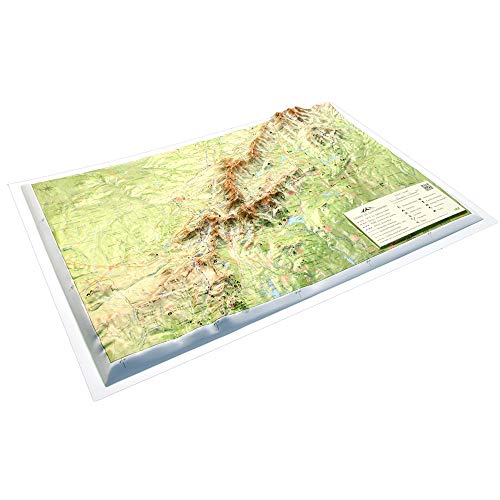 Mapa en relieve Sierra de Guadarrama: Escala 1:250.000