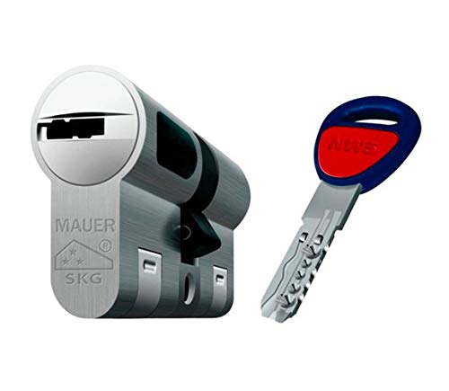 MAUER NW5 Bombin de Seguridad 31x41 DOBLE EMBRAGUE Color Niquel Cilindro Bombillo Reforzado Antirotura Antibumping Antitaladro Leva Antiextracción Cerradura para Puerta 5 LLaves Tarjeta de Seguridad MAUER NW5 Bombin de Seguridad 31x41 DOBLE EMBRAGUE Color Niquel Cilindro Bombillo Reforzado Antirotura Antibumping Antitaladro Leva Antiextracción Cerradura para Puerta 5 LLaves Tarjeta de Seguridad