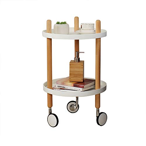Mesa Auxiliar Redonda Bandeja Mesita De Noche Con Rueda Universal, Mesilla De Noche Mesa Lateral Mesa De Teléfono Mesa De Café Muebles De Dormitorio,Pata De Madera Maciza De Haya,Asamblea Fácil Mesa Auxiliar Redonda Bandeja Mesita De Noche Con Rueda Universal, Mesilla De Noche Mesa Lateral Mesa De Teléfono Mesa De Café Muebles De Dormitorio,Pata De Madera Maciza De Haya,Asamblea Fácil