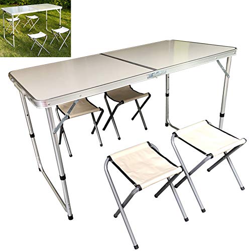 Mesa Plegable ,Mesa Auxiliar Plegable Mesa Estilo Industrial Madera Imitación Mesa Maleta de Camping Plegable Portátil 4 Asientos y Agujero Sombrilla Estructura Aluminio Playa Picnic Mesa Plegable ,Mesa Auxiliar Plegable Mesa Estilo Industrial Madera Imitación Mesa Maleta de Camping Plegable Portátil 4 Asientos y Agujero Sombrilla Estructura Aluminio Playa Picnic