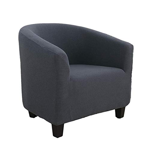 Nati - Funda de sillón convertible suave, funda de sofá para club salón dormitorio oficina jacquard elástico protector de sillón relax gris oscuro