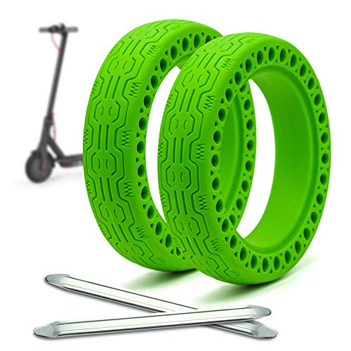 NNeumático Xiaomi m365, Xiaomi m365 accesorios, ruedas macizas xiaomi m365. 2 neumáticos repuestos patinete Xiaomi m365. Rueda Xiaomi m365 Verde