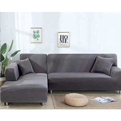 NO BRAND Funda de Sofa Elástica Chaise Longue Brazo Largo Derecho Funda Cubre Sofá Modelo Acolchado Diseñada de Forma L (Color : Silver Gray, Size : 4 Seat(235-300CM)) NO BRAND Funda de Sofa Elástica Chaise Longue Brazo Largo Derecho Funda Cubre Sofá Modelo Acolchado Diseñada de Forma L (Color : Silver Gray, Size : 4 Seat(235-300CM))