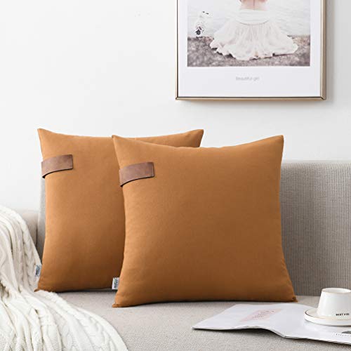 NordECO HOME Fundas de cojín Decorativas de algodón 100%, Fundas de Almohada Suaves Fundas de Almohada para Cama, sofá, Silla, Coche, sin Inserto de Almohada, 45 x 45 cm, marrón, Paquete de 2 NordECO HOME Fundas de cojín Decorativas de algodón 100%, Fundas de Almohada Suaves Fundas de Almohada para Cama, sofá, Silla, Coche, sin Inserto de Almohada, 45 x 45 cm, marrón, Paquete de 2