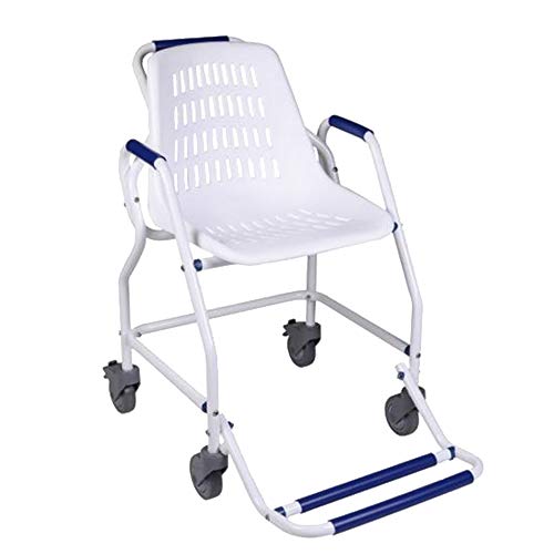 Obea - Silla de Ducha con Ruedas, 91 x 64 x 60 cm, Blanco