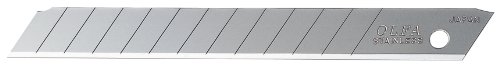 Olfa 215301 Cuchilla cutter troceable de acero inoxidable 80x9mm, Set de 50 Piezas