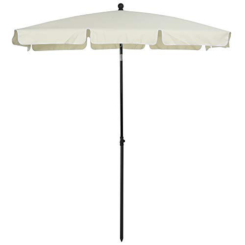 Outsunny Sombrilla Cuadrada Grande Parasol con Ángulo Ajustable para Patio Terraza o Jardín 200x125x235cm En Color Beige Outsunny Sombrilla Cuadrada Grande Parasol con Ángulo Ajustable para Patio Terraza o Jardín 200x125x235cm En Color Beige