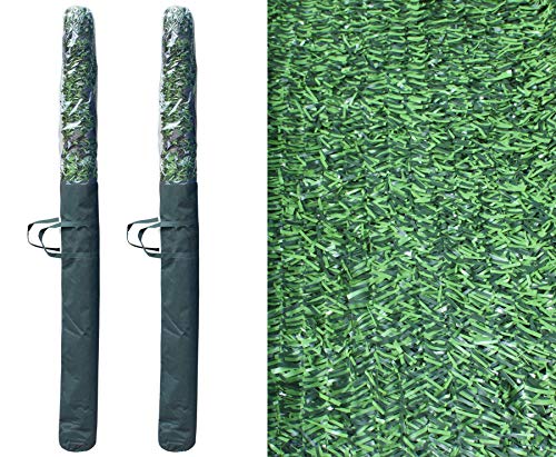 Pal Ferretería Industrial Rollo de seto Artificial ignífugo Verde de ocultación 3x1.5m (2- Rollos seto 3x1.5)