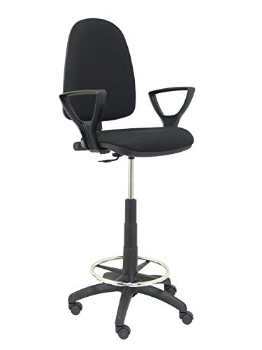 Piqueras y Crespo Taburete Ayna Color Negro con Brazos fijos, Talla Unica Piqueras y Crespo Taburete Ayna Color Negro con Brazos fijos, Talla Unica