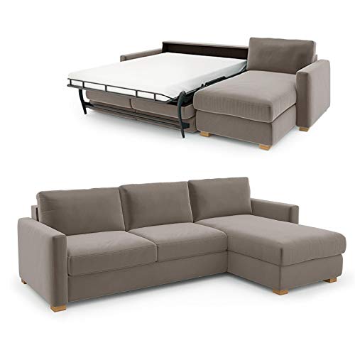 place to be. Sofá cama de 3 plazas con respaldo reclinable y extensible, color beige place to be. Sofá cama de 3 plazas con respaldo reclinable y extensible, color beige