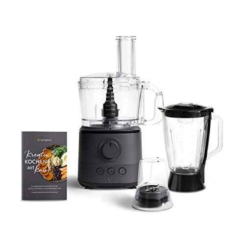Procesador de Alimentos Kaia 1000W, 1.5L, 18.000 rpm Robot de Cocina Multifunción - Antracita Procesador de Alimentos Kaia 1000W, 1.5L, 18.000 rpm Robot de Cocina Multifunción - Antracita