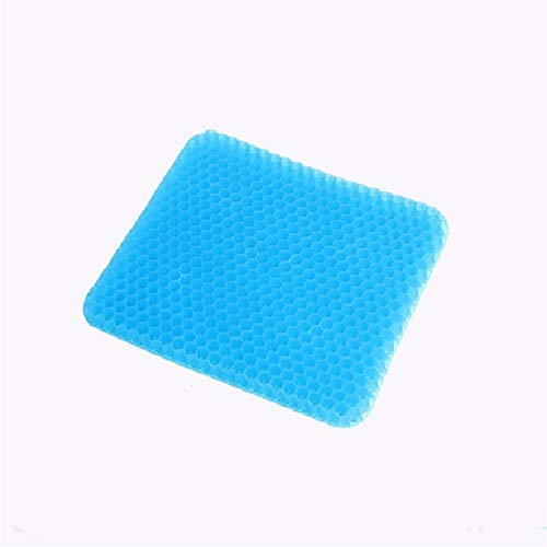 QSCTYG Cojin Hemorroides Transpirable Silicona Honeycomb Flex Silla del Coche Oficina Cojín ciática Alivio del Dolor Cuidado de la Salud 28 (Color : Blue, Specification : 42x37x4cm)