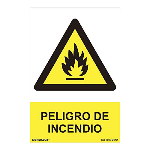 RD31000 - Señal Peligro De Incendio PVC Glasspack 0,7 mm 30x40 cm con CTE, RIPCI Nueva Legislación