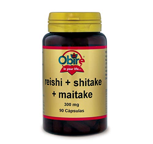 Reishi + shitake + maitake 300 mg. 90 capsulas