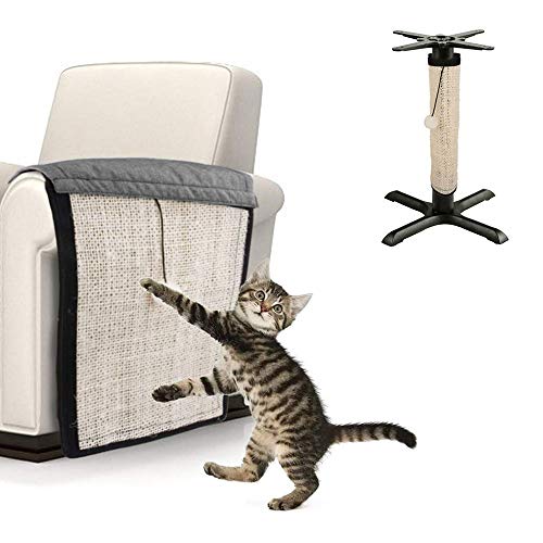 Relax love Rascador para Gatos,Protector de Muebles Gatos,Afilador de uñas de sisal 42 x 30 cm para Protector Esquina de sofá o sillón