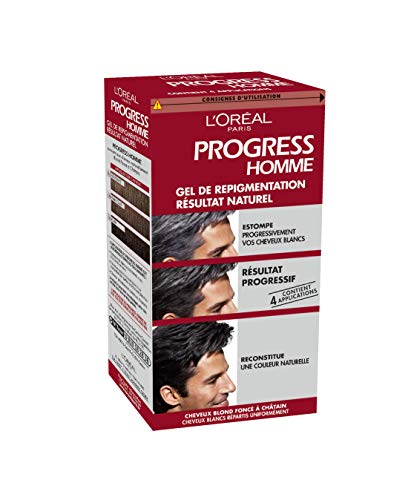 Repigmentación L'Oréal Paris Hombres progreso natural de gel para el cabello Color Blanco