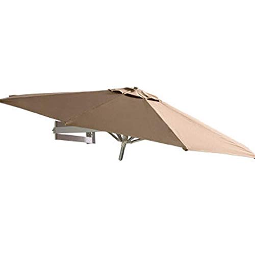 RUINAIER Sombrilla con Mástil de para Terraza Playa Montado en la Pared del Parasol con Poste de Metal, Plegable al Aire Libre Jardín Patio Piscina inclinable sombrilla de Color Caqui RUINAIER Sombrilla con Mástil de para Terraza Playa Montado en la Pared del Parasol con Poste de Metal, Plegable al Aire Libre Jardín Patio Piscina inclinable sombrilla de Color Caqui