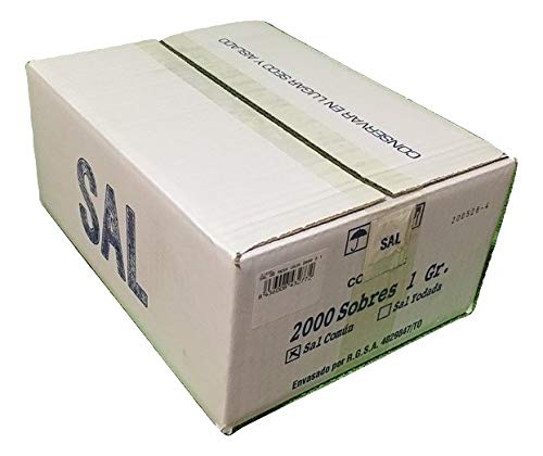 SAL en monodosis | 2000 sobres de 1 gramo | PRODUCTOEXTRA SAL en monodosis | 2000 sobres de 1 gramo | PRODUCTOEXTRA