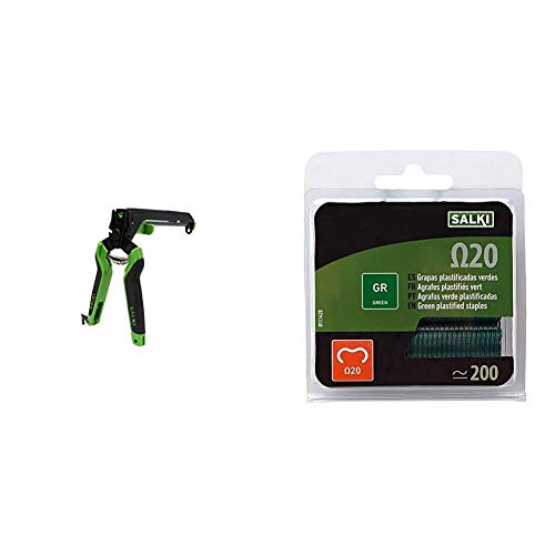 Salki 3301310.0 Alicate de Cercas para Vallado con Cargador para Omega 20 + 0111420 Caja de Grapas, Verde, Set de 200 Piezas Salki 3301310.0 Alicate de Cercas para Vallado con Cargador para Omega 20 + 0111420 Caja de Grapas, Verde, Set de 200 Piezas