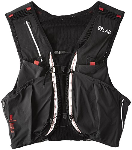 SALOMON Bag S/Lab Sense Ultra 8 Set - Bolsa de hidratación, Unisex Adulto, Negro(Black/Racing Red)