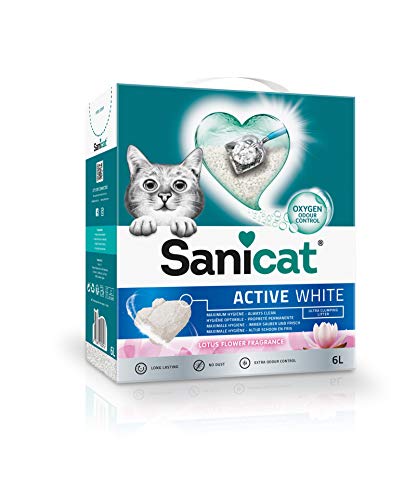 Sanicat Active Arena De Gato, Ultra Aglomerante, Aroma de Flor de Loto, 6L Sanicat Active Arena De Gato, Ultra Aglomerante, Aroma de Flor de Loto, 6L