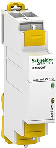 Schneider Electric A9MEM2000T iEM2000T Contador de Energía Electromecánico, 1 Fase, 230V, 40A sin Display, Blanco