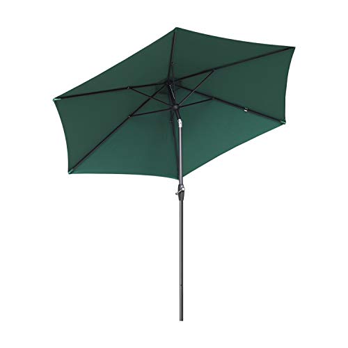 Sekey® sombrilla Parasol para terraza jardín Playa Piscina Patio diámetro 270 cm Protector Solar UV50+ Verde
