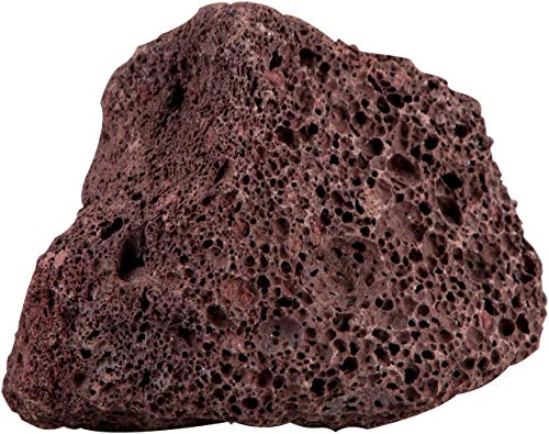 Sera 32356 Rock Red Lava S/M - Piedra de Lava para Acuario (de 8 a 15 cm), Color Rojo